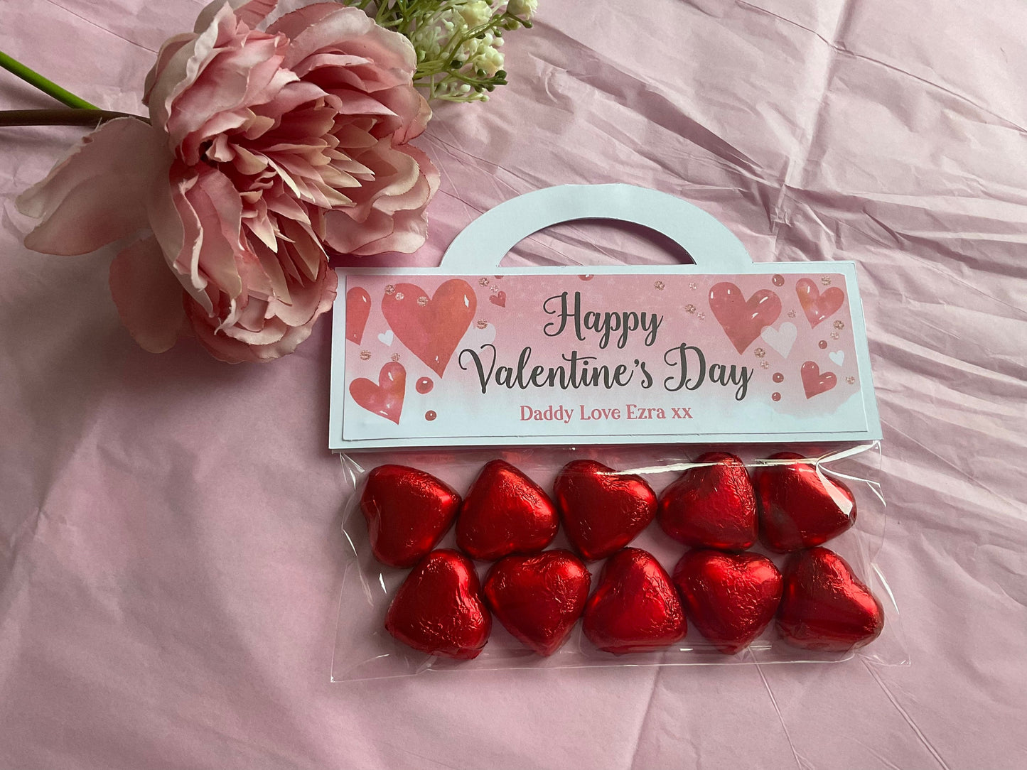 Large red love hearts chocolate