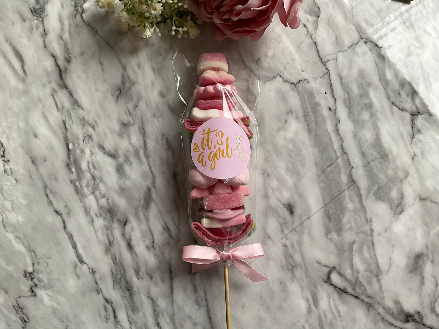 Baby shower pink kebab