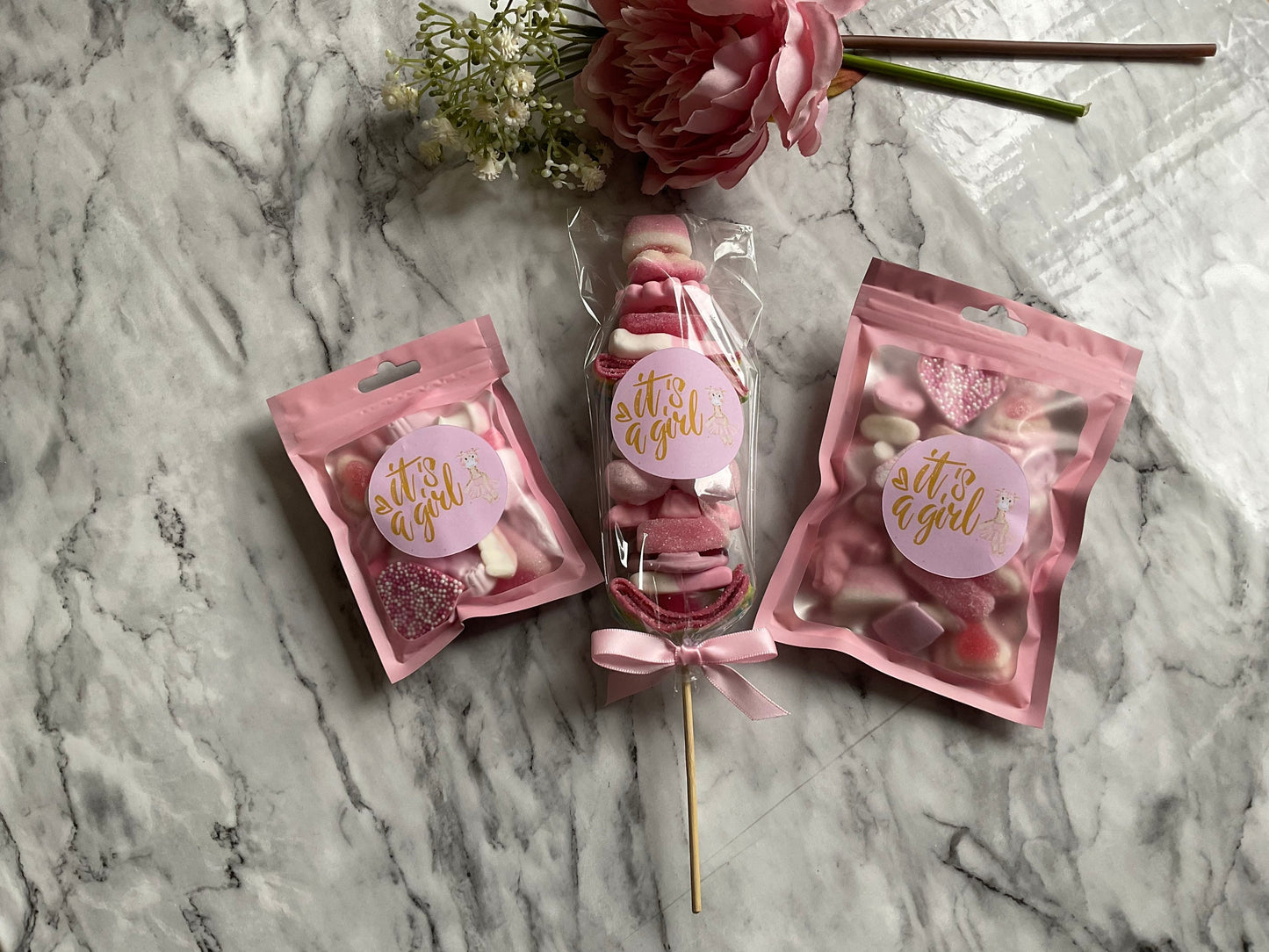 Baby shower pink sweet treats