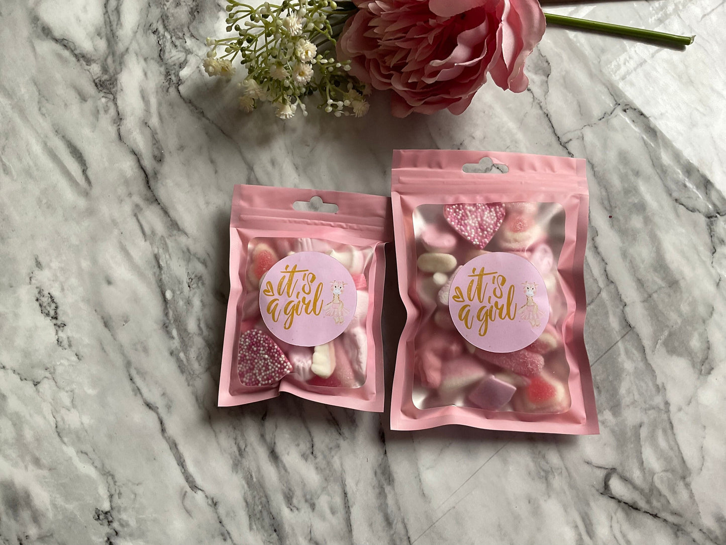 Baby shower pink sweets