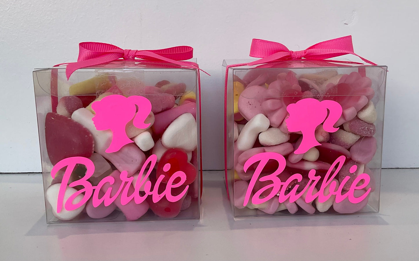 Barbie sweets packed in 8x8 cubes