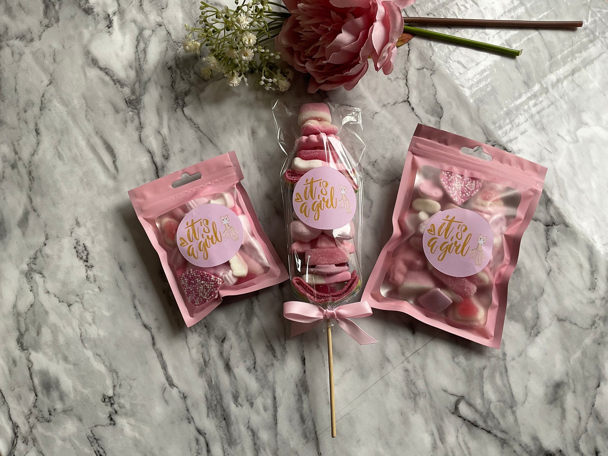 Baby shower pink sweet treats