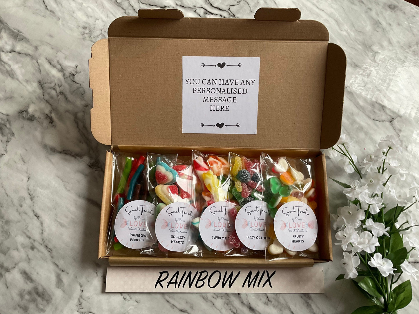 Letterbox rainbow sweets mix